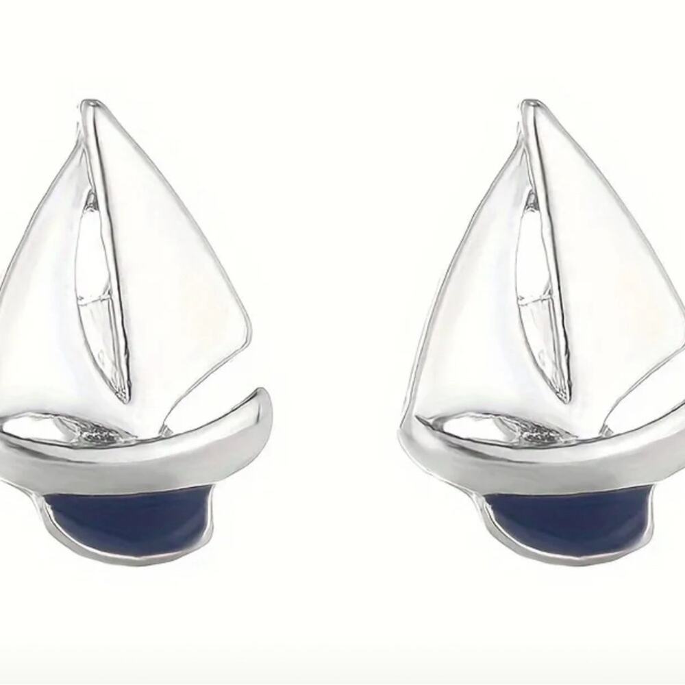 Silver Sailboat Cufflinks